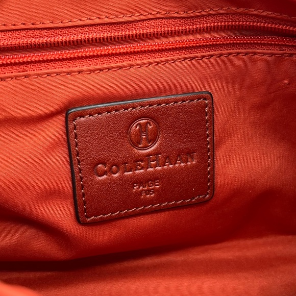 Cole Haan Bronze Brown Leather Shoulder Bag with Studded Detail - Picture 7 of 13